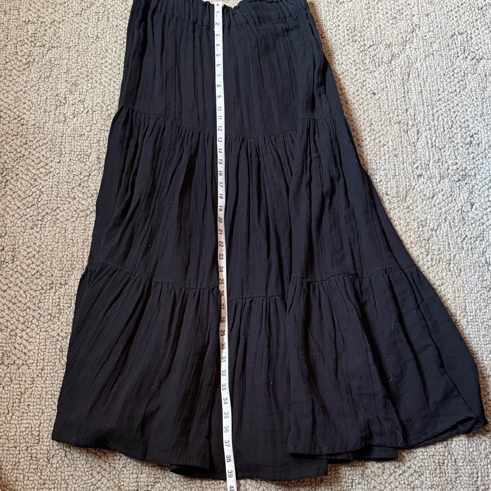 Sundry Black Tiered Maxi Skirt - Picture 7 of 7